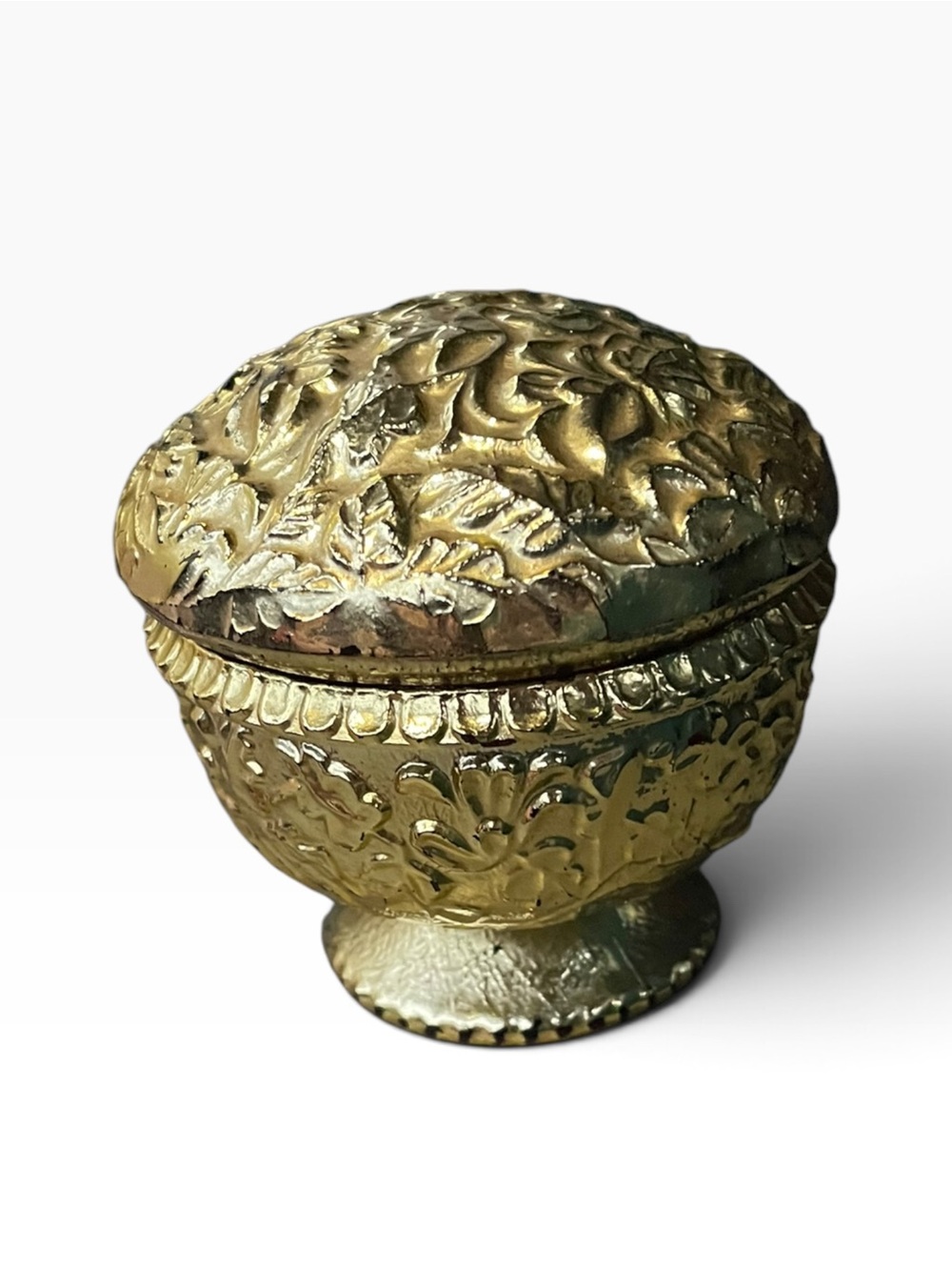 Vintage Avon Ornate Gold Decorative Trinket Box - Classic Home Accent